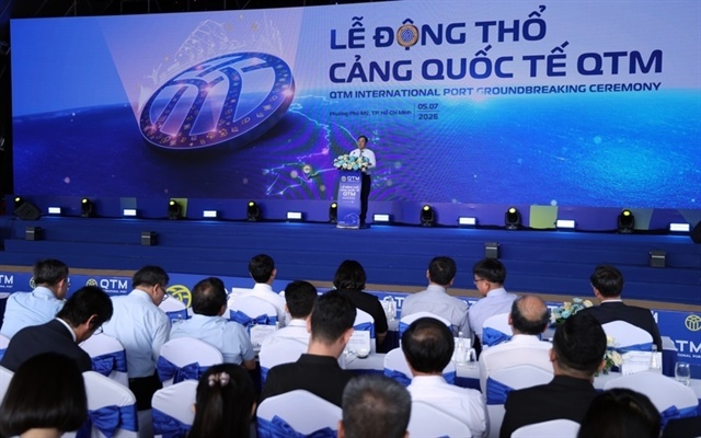 The groundbreaking ceremony of the QTM International Seaport. Photo: VGP