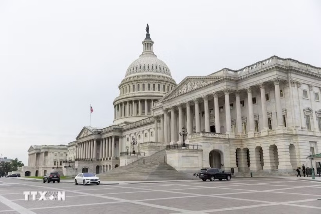 Tòa nhà Quốc hội Mỹ tại Washington D.C. (Ảnh: THX/TTXVN)