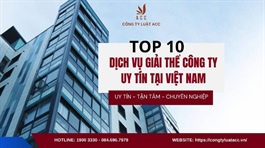 Top 10 dịch vụ giải thể công ty uy tín tại Việt Nam