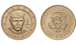 Mỹ phát hành đồng xu 1 USD in hình Tổng thống Donald Trump
