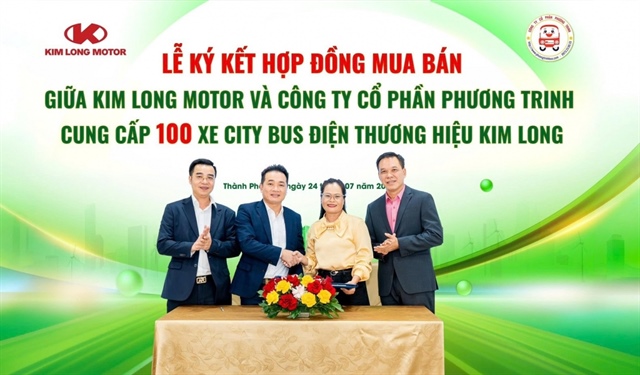 Kim Long Motor to supply 100 electric buses to Phuong Trinh Buslines
