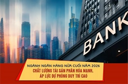 Ngành ngân hàng nửa cuối năm 2026: Chất lượng tài sản phân hóa mạnh, áp lực dự phòng duy trì cao