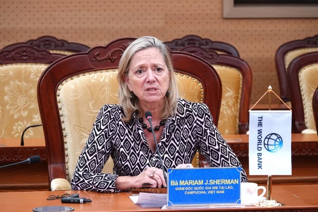 Bà Mariam J. Sherman - Giám đốc Ngân hàng Thế giới (WB) tại Việt Nam, Campuchia và Lào. (Nguồn: Cổng thông tin điện tử Bộ Tài chính)