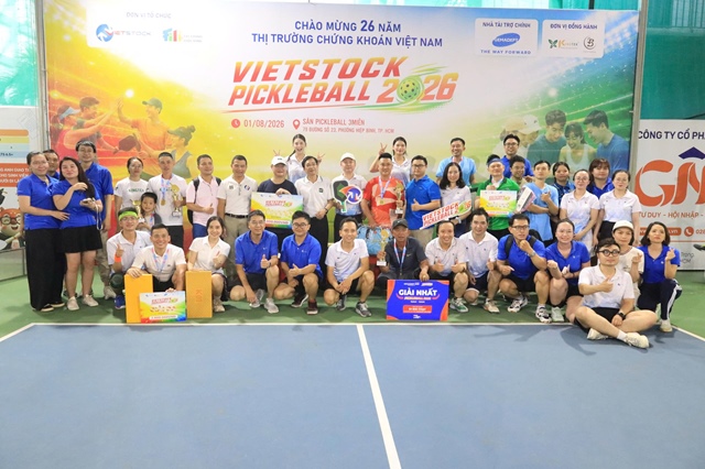Vietstock Pickleball 2026 khép lại sau gần 10 giờ tranh tài với nhiều dấu ấn | Vietstock