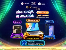 Chỉ còn 2 ngày cuối cùng để bình chọn IR Awards 2026: Nhà đầu tư có thể trúng Laptop Asus, điện thoại Samsung, loa Bluetooth Marshall