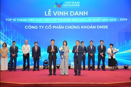 DNSE được vinh danh top 10 thị phần môi giới VNX, cán mốc 2 triệu tài khoản