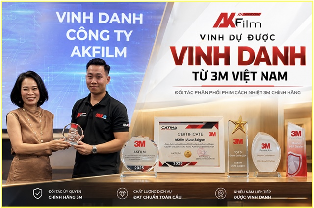 Phim cách nhiệt nhà kính AKFilm: Khi danh hiệu từ 3M khẳng định năng lực thi công